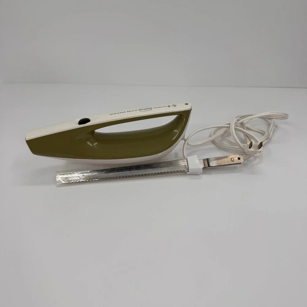 Vintage Hamilton Beach Scovill Electric Knife Model 275A Green Tested Works